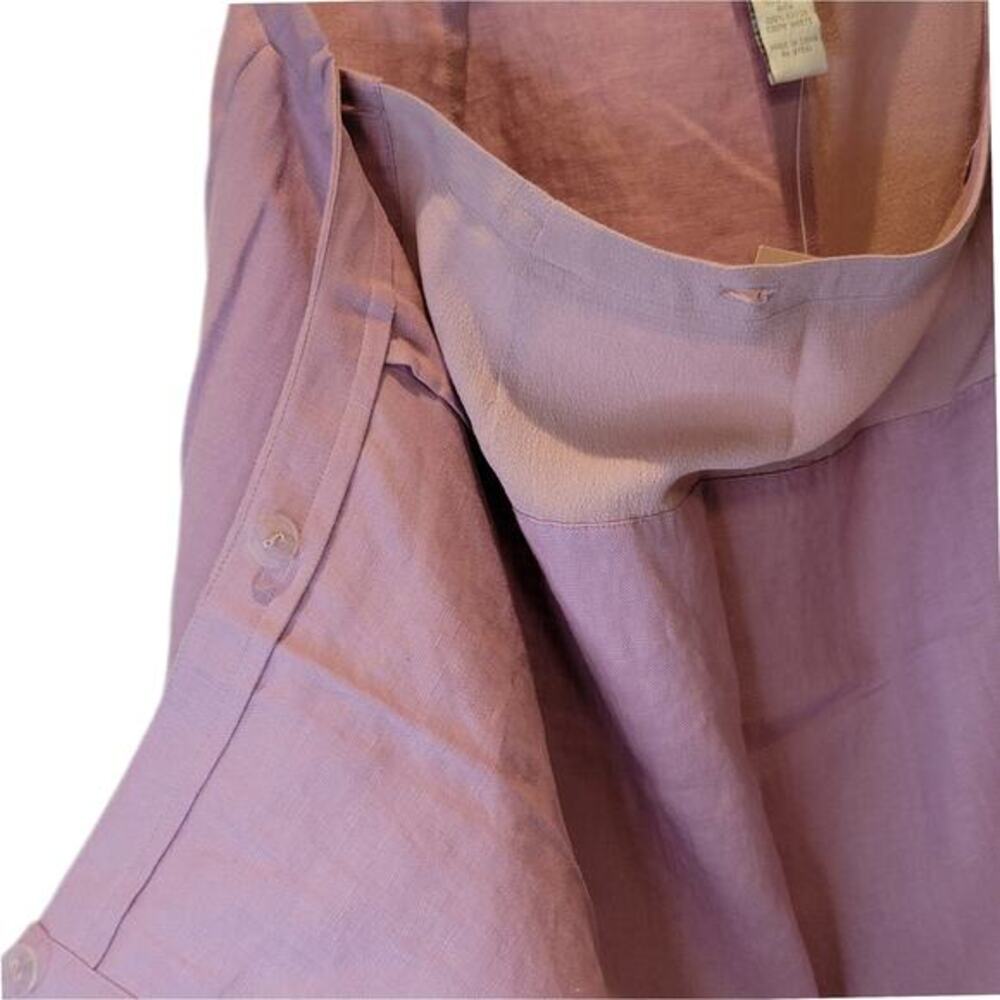 J. JILL VTG 90s Linen‎ Midi Skirt Wrap Pencil Womens Size 12 Patchwork Rose Pink - Picture 8 of 16